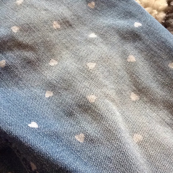 Denim jegging with white hearts size 6 Cherokee. - Picture 5 of 8